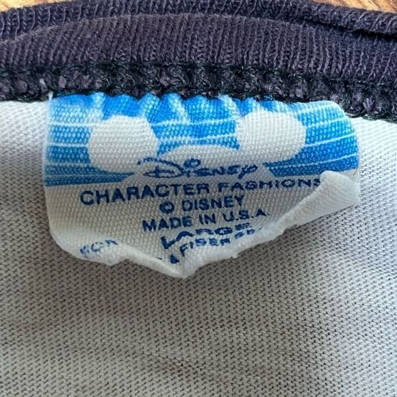 American Vintage Mickey Mouse Disney Made In USA Ringer T Shirt Large - Picture 4 of 6